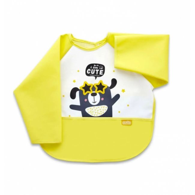 Baveta cu maneci si buzunar BabyJem Polly Bib (Culoare: Galben) JEMbj_0343