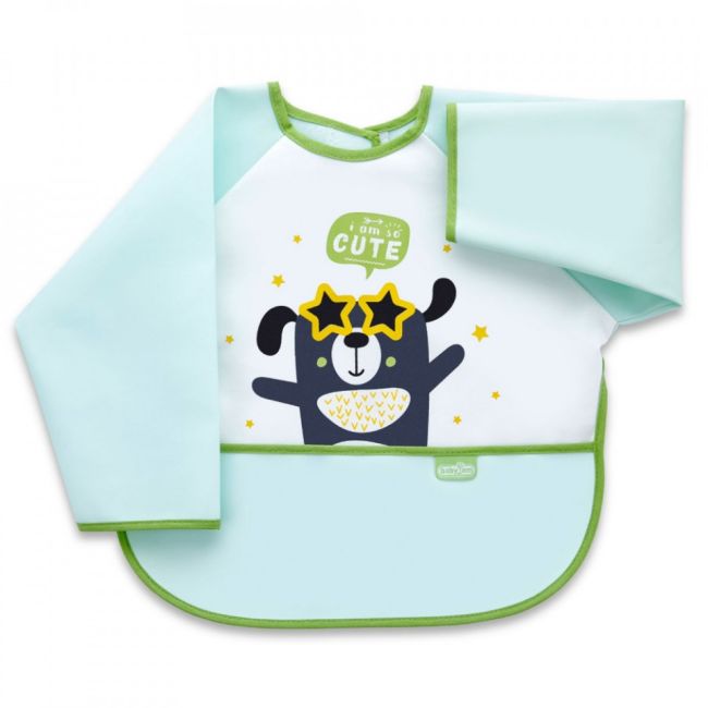 Baveta cu maneci si buzunar BabyJem Polly Bib (Culoare: Roz) JEMbj_0342