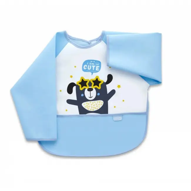 Baveta cu maneci si buzunar BabyJem Polly Bib (Culoare: Verde) JEMbj_0341