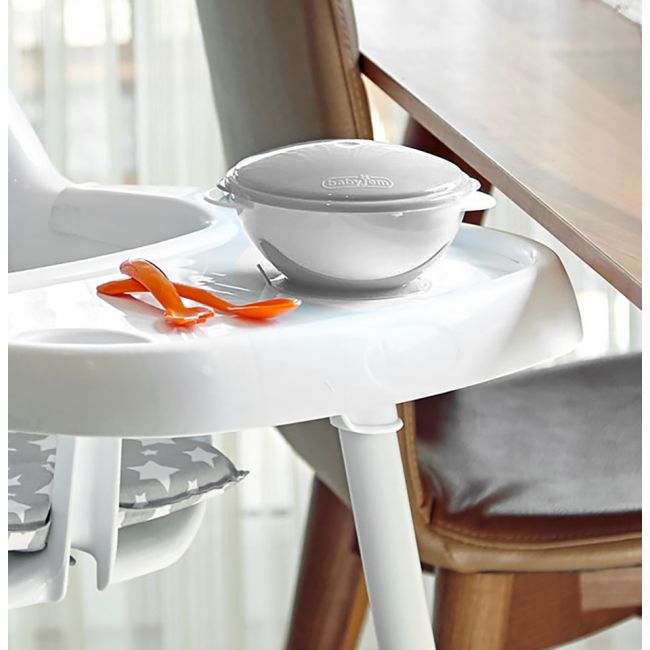Castron cu ventuza si capac BabyJem (Culoare: Roz) JEMbj_5653