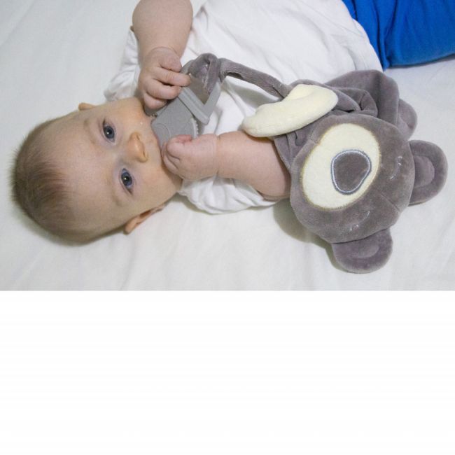 Jucarie atasament cu jucarie dentitie BabyJem Sleeping Friend (Culoare: Roz) JEMbj_6803