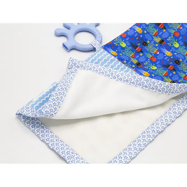 Jucarie dentitie cu paturica pathwork BabyJem (Culoare: Albastru) JEMbj_7411