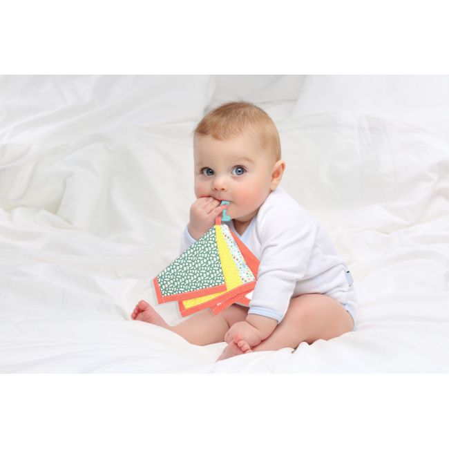 Jucarie dentitie cu paturica pathwork BabyJem (Culoare: Albastru) JEMbj_7411