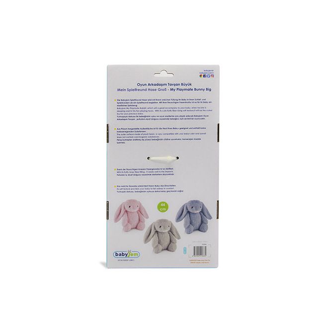 Jucarie din plus pentru copii BabyJem Sleeping Mate Midi Bunny (Culoare: Roz) JEMbj_663_2