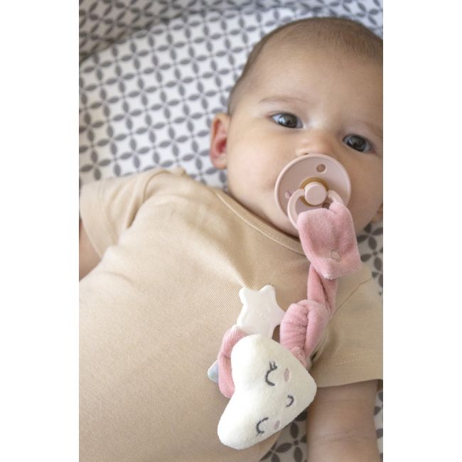 Lant pentru suzeta din material textil cu steluta BabyJem (Culoare: Verde) JEMbj_7431