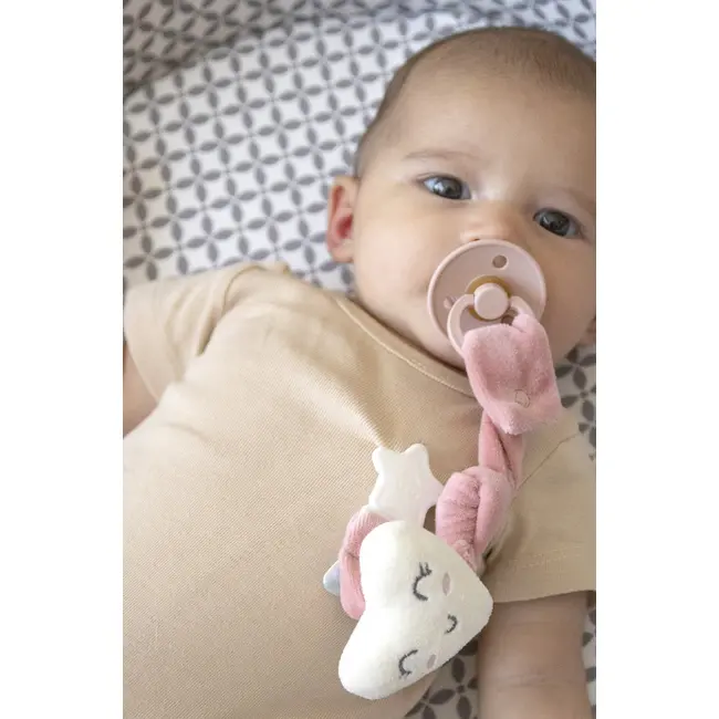 Lant pentru suzeta din material textil cu steluta BabyJem (Culoare: Verde) JEMbj_7431