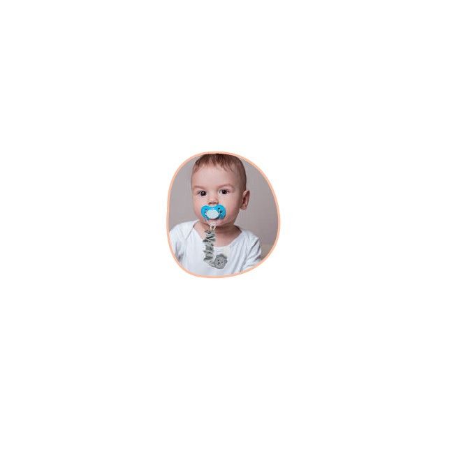 Lant pentru suzeta din muselina cu steluta BabyJem (Culoare: Ecru) JEMbj_7473