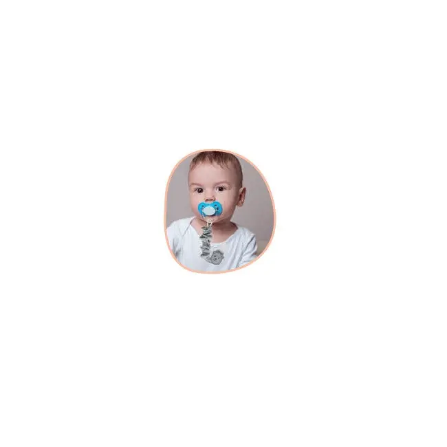 Lant pentru suzeta din muselina cu steluta BabyJem (Culoare: Ecru) JEMbj_7473