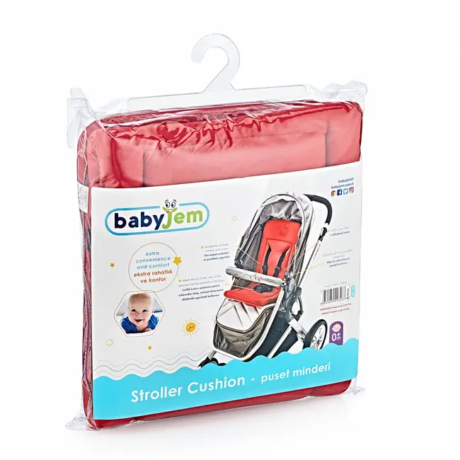 Saltea suplimentara pentru carucior BabyJem cu spuma Cushion (Culoare: Rosu) JEMbj_3463