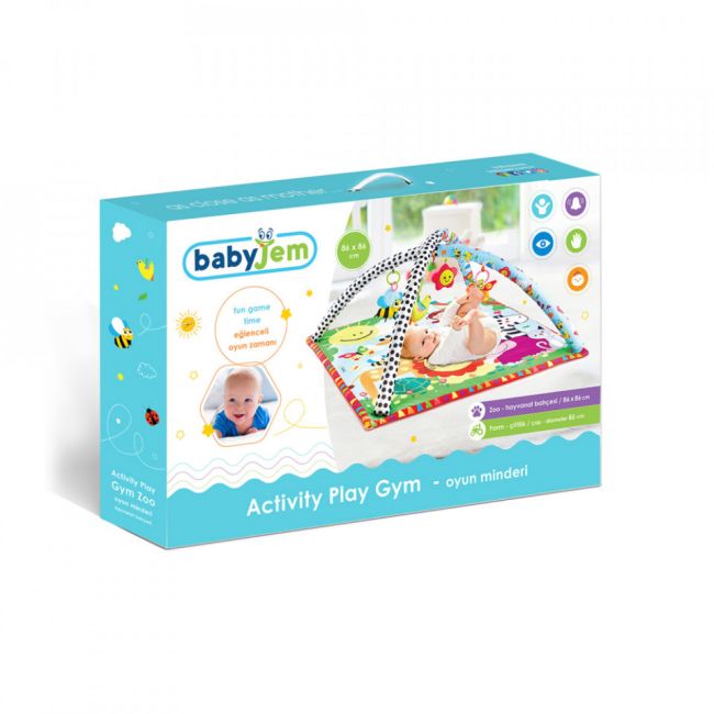 Salteluta cu activitati BabyJem Play Gym Zoo JEMbj_485