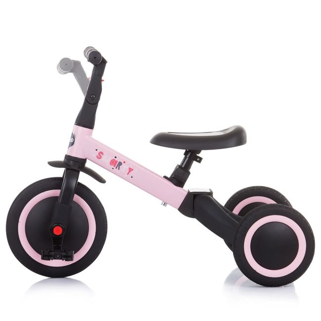 Tricicleta si bicicleta chipolino smarty 2 in 1 light pink hubtrksm0204lp