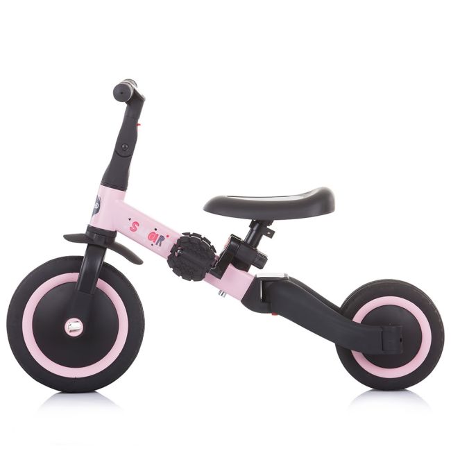 Tricicleta si bicicleta chipolino smarty 2 in 1 light pink hubtrksm0204lp
