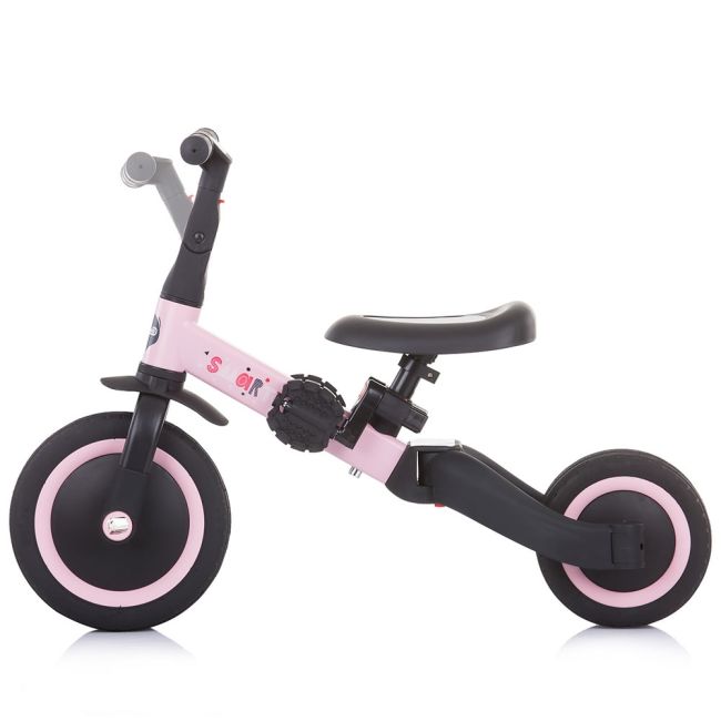 Tricicleta si bicicleta chipolino smarty 2 in 1 light pink hubtrksm0204lp