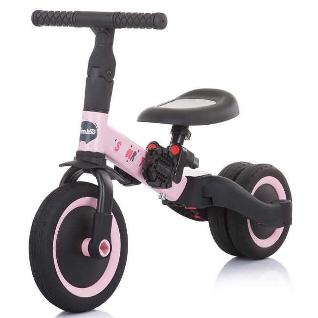 Tricicleta si bicicleta chipolino smarty 2 in 1 light pink hubtrksm0204lp