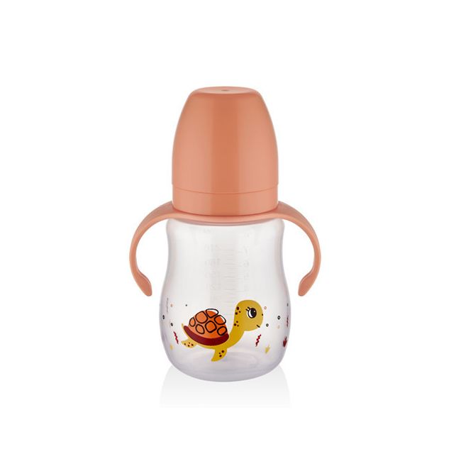 Biberon cu toarte si tetina din silicon BabyJem (Culoare: Gri) JEMbj_7492