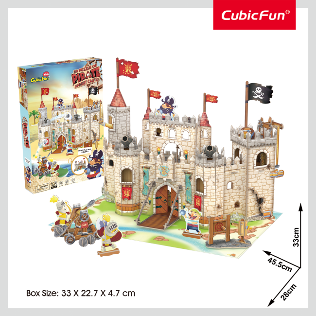 Cubic Fun - Puzzle 3D Castelul Piratilor 183 Piese ARTCUP833h