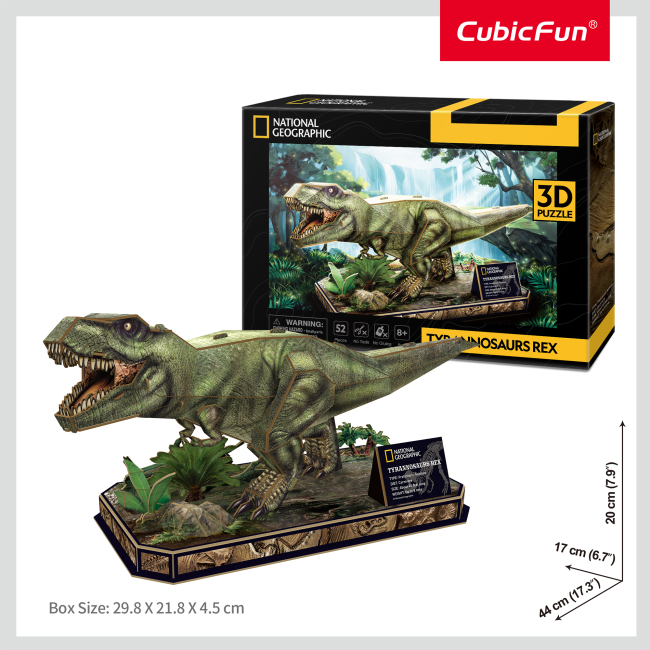 Cubic Fun - Puzzle 3D Tyrannosaurus Rex 52 Piese ARTCUDS1051h