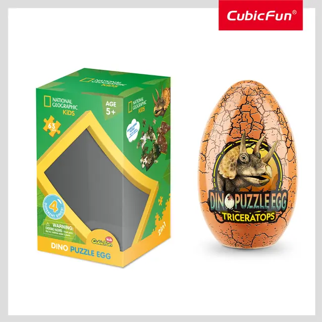 Cubic Fun - Puzzle In Cutie Triceratops 63 Piese ARTCUDS1042h