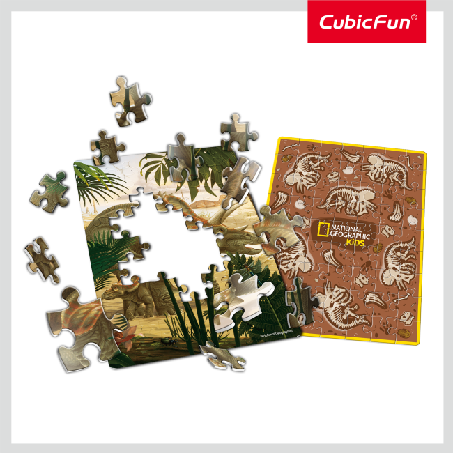 Cubic Fun - Puzzle In Cutie Triceratops 63 Piese ARTCUDS1042h