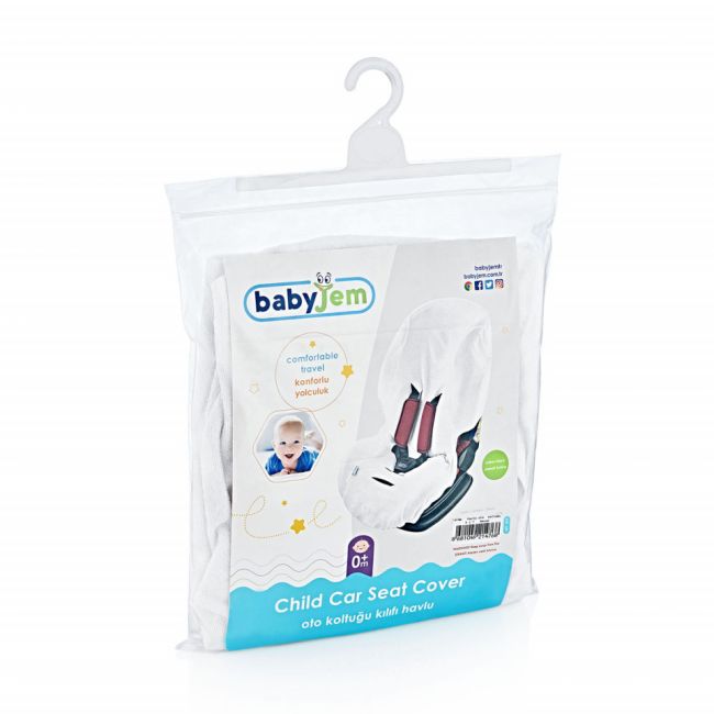 Husa universala pentru scaun auto de la BabyJem (Culoare: Alb) JEMbj_6842