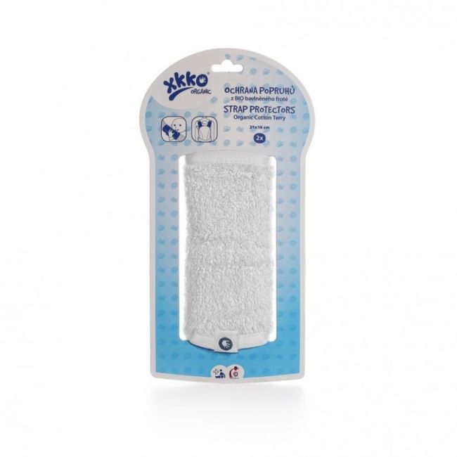 Protectie centura bumbac organic Alb (2buc) XKKO BBKXKK_ORGSP001