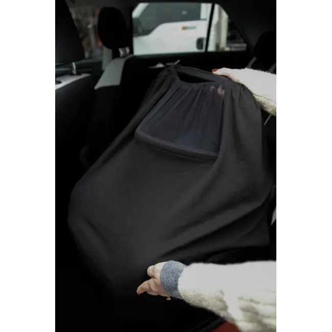 Sal pentru alaptare cu fereastra din tul BabyJem (Culoare: Negru) JEMbj_7351