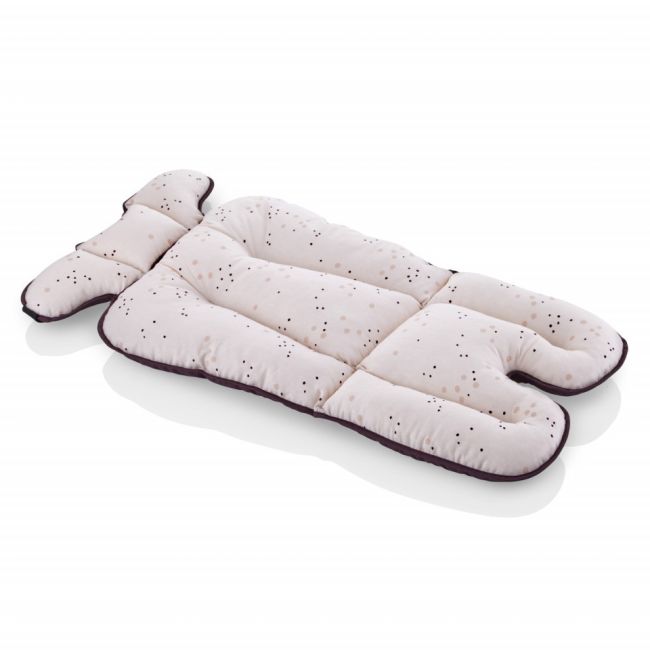 Saltea cu doua fete pentru carucior si scaun de masa BabyJem Dots (Culoare: Gri) JEMbj_5071