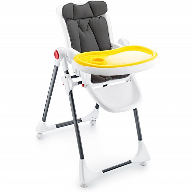Saltea cu doua fete pentru carucior si scaun de masa BabyJem Dots (Culoare: Gri) JEMbj_5071