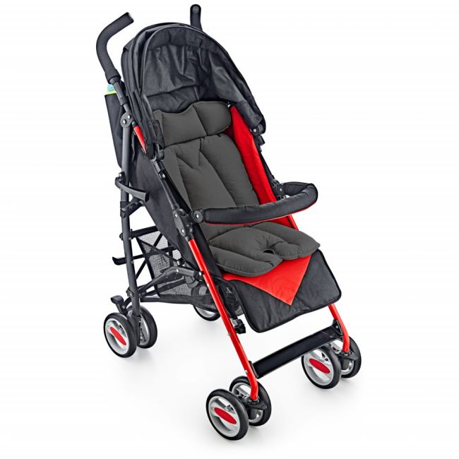 Saltea cu doua fete pentru carucior si scaun de masa BabyJem Dots (Culoare: Gri) JEMbj_5071