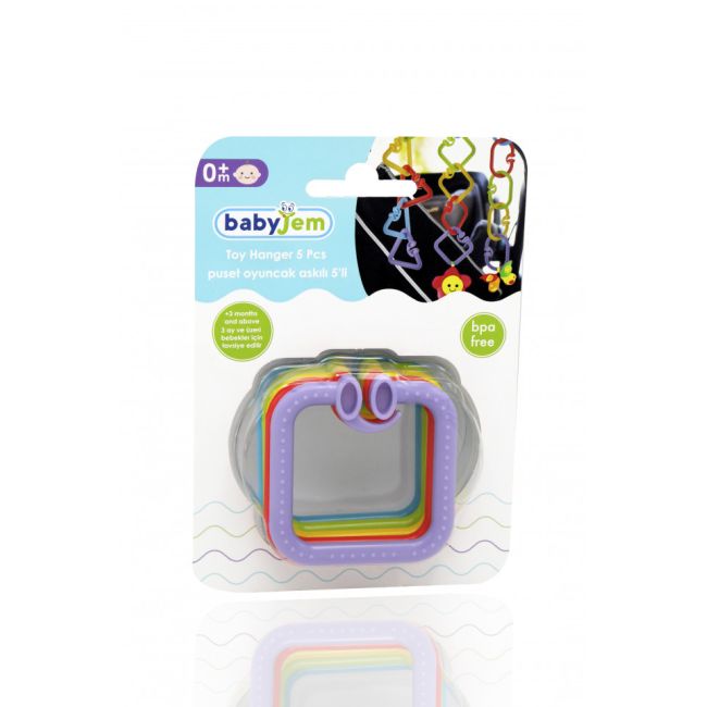 Set 5 inele multifunctionale BabyJem (Model: Patrate) JEMbj_637_3