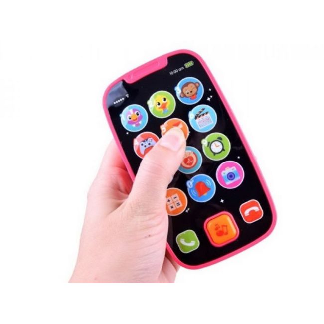 PRIMUL MEU TELEFON SMART ROZ CU MUZICA SI LUMINI VIV3127_ROZ