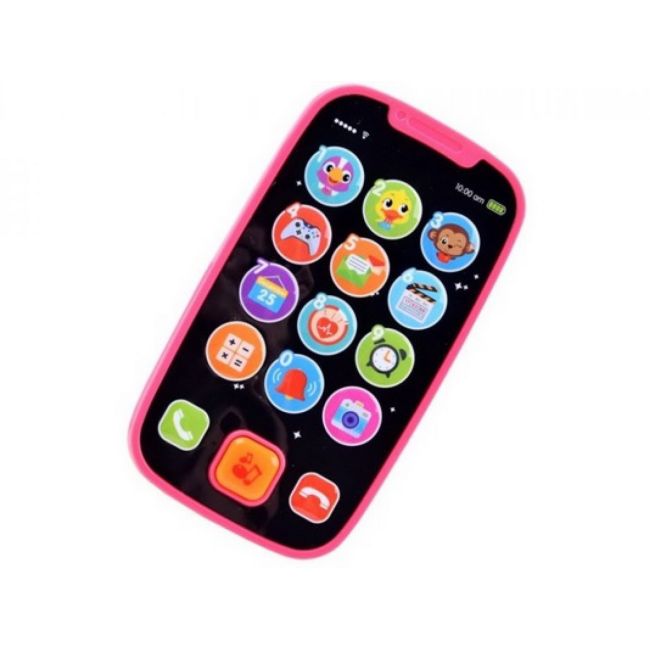 PRIMUL MEU TELEFON SMART ROZ CU MUZICA SI LUMINI VIV3127_ROZ