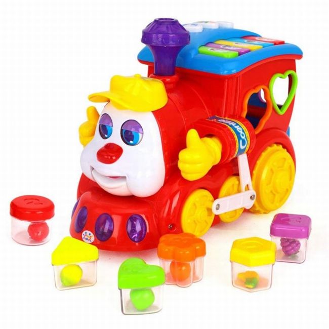 TRENULET EDUCATIV CU FORME SUNETE SI LUMINI VIV556
