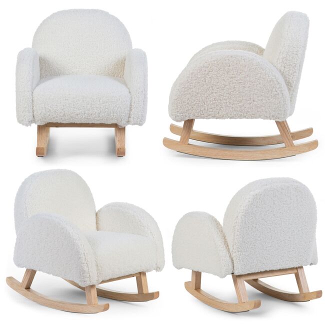 Scaun balansoar pentru copii Childhome Teddy Alb ERF5420007159450
