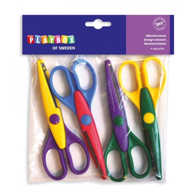 Set 4 foarfeci design cu protectie plastic - okepb2510003