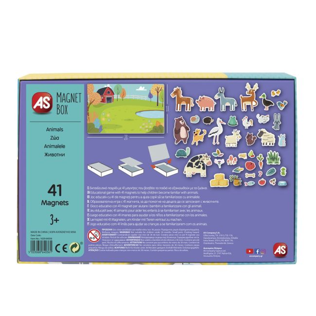 CUTIE MAGNETICA ANIMALE CU 41 DE PIESE VIV1029-64036
