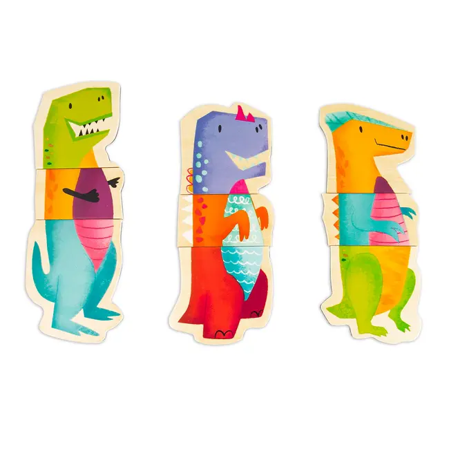 CUTIE UNIVERSUL DINOZAURILOR CU 24 PIESE DIN LEMN SI MAGNETICE VIV1029-64043