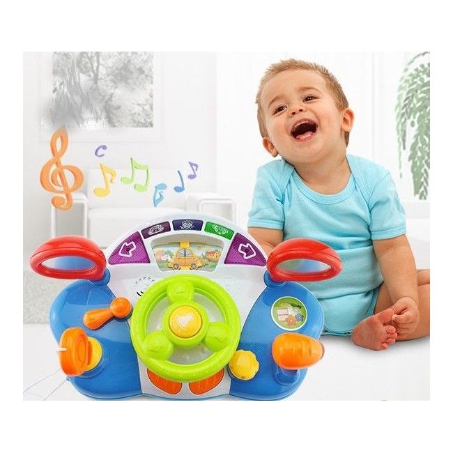 CONSOLA BEBE BORD MASINA CU VOLAN MUZICAL SI CU MULTE FUNCTIUNI VIVHE0507