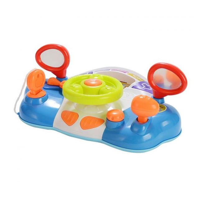 CONSOLA BEBE BORD MASINA CU VOLAN MUZICAL SI CU MULTE FUNCTIUNI VIVHE0507