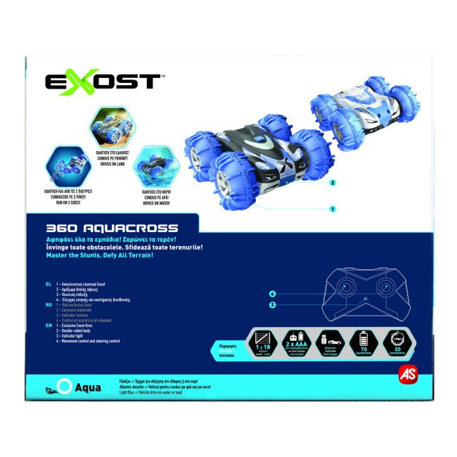 MASINA CU TELECOMANDA EXOST RC SCARA 1:18 360 AQUACROSS VIV7530-20268