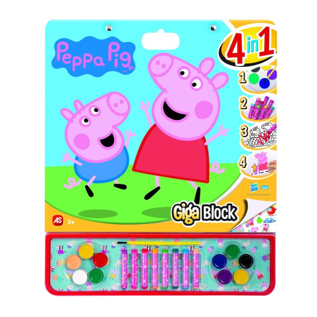 PEPPA PIG SET PENTRU DESEN GIGA BLOCK 4 IN 1 VIV1023-62735