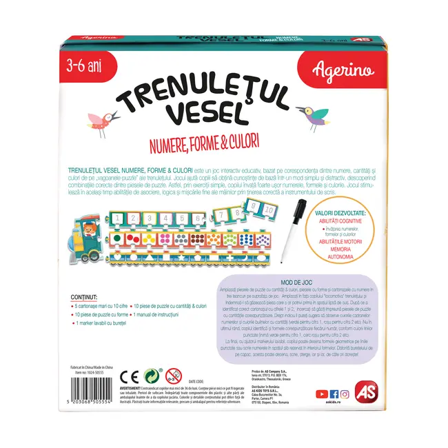 TRENULETUL VESEL NUMERE FORME CULORI VIV1024-50555