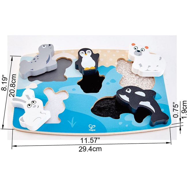 HAPE PUZZLE TACTIL - ANIMALELE POLARE VIVHapeE1620