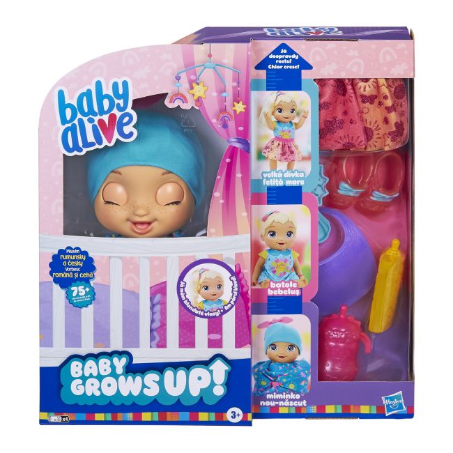 PAPUSA SURPRIZA BABY ALIVE CARE CHIAR CRESTE SI VORBESTE IN LIMBA ROMANA VIVE8199