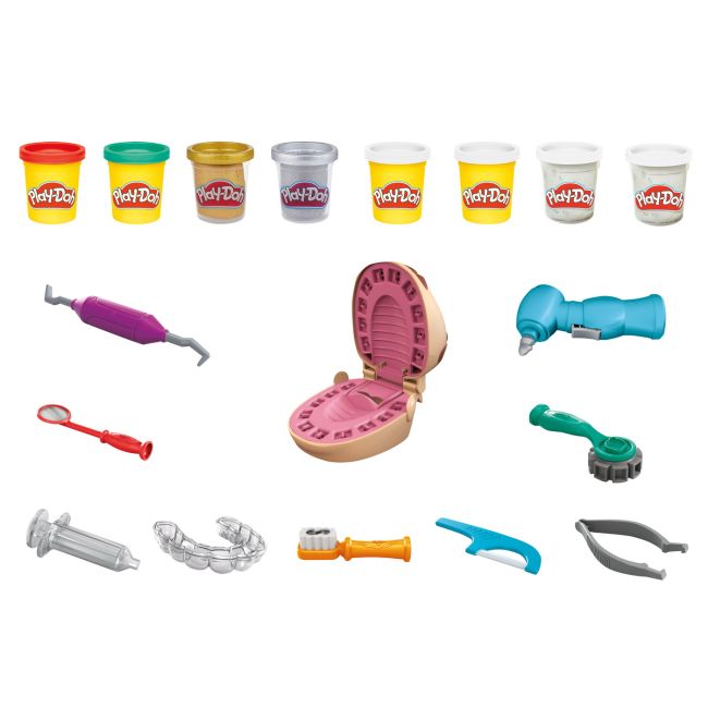 PLAY-DOH SET DENTISTUL CU ACCESORII SI DINTI COLORATI VIVF1259