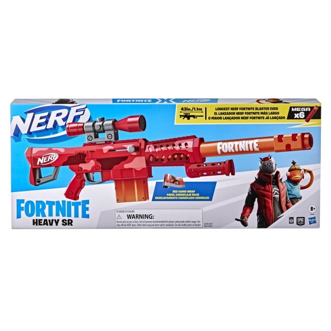 NERF BLASTER FORTNITE HEAVY SR 6 CARTUSE VIVF0929