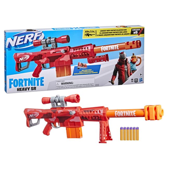 NERF BLASTER FORTNITE HEAVY SR 6 CARTUSE VIVF0929