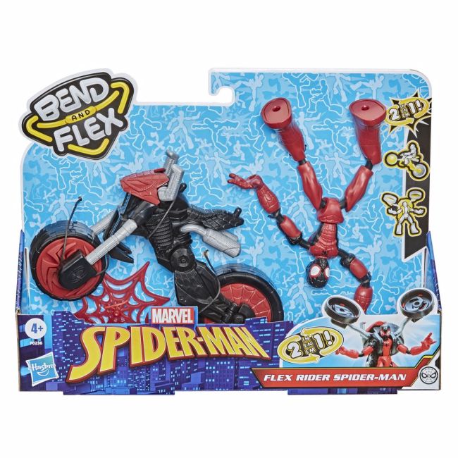 SPIDERMAN FIGURINA FLEXIBILA CU MOTOCICLETA VIVF0236