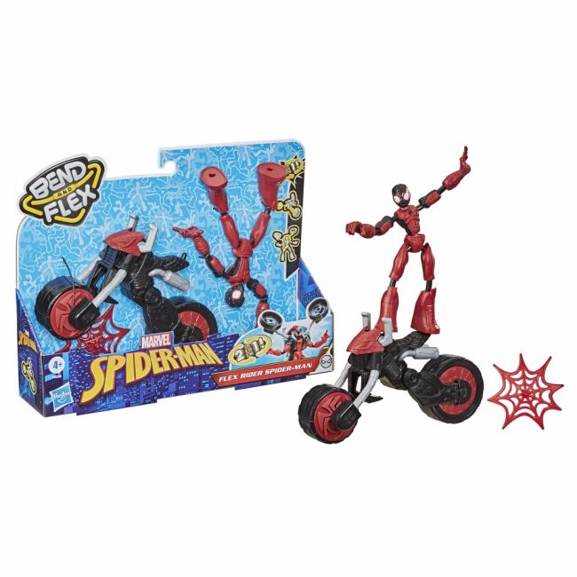 SPIDERMAN FIGURINA FLEXIBILA CU MOTOCICLETA VIVF0236