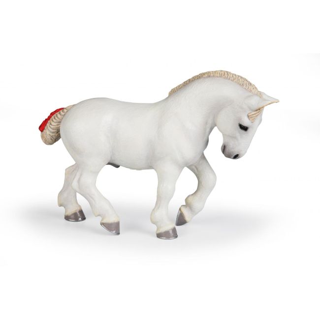 PAPO FIGURINA PERCHERON ALB CAL DE POVARA VIVPapo51567
